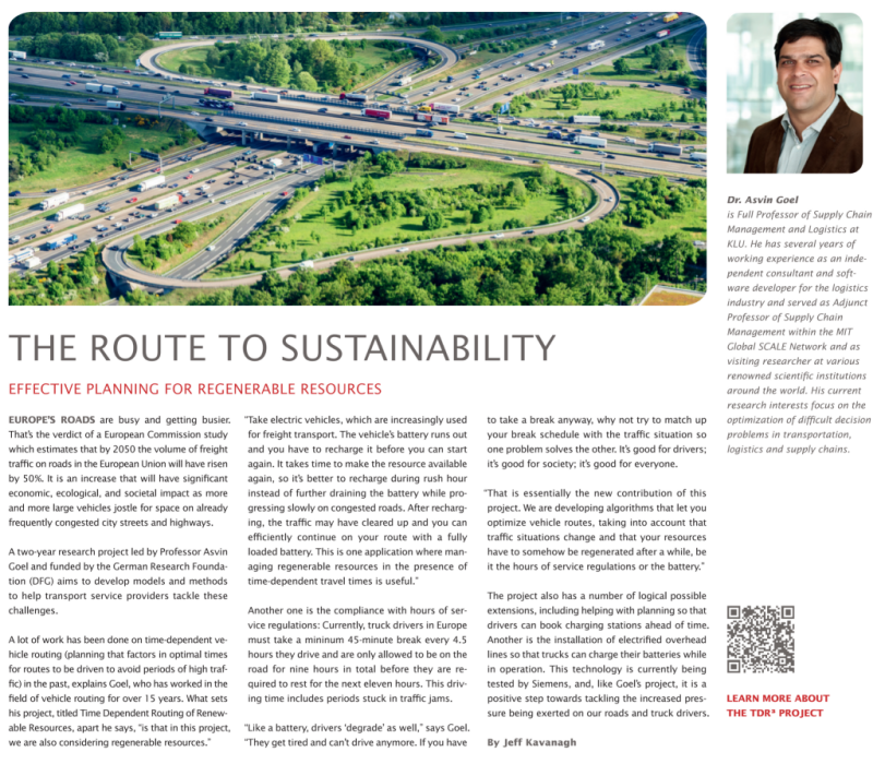 The route to sustainability